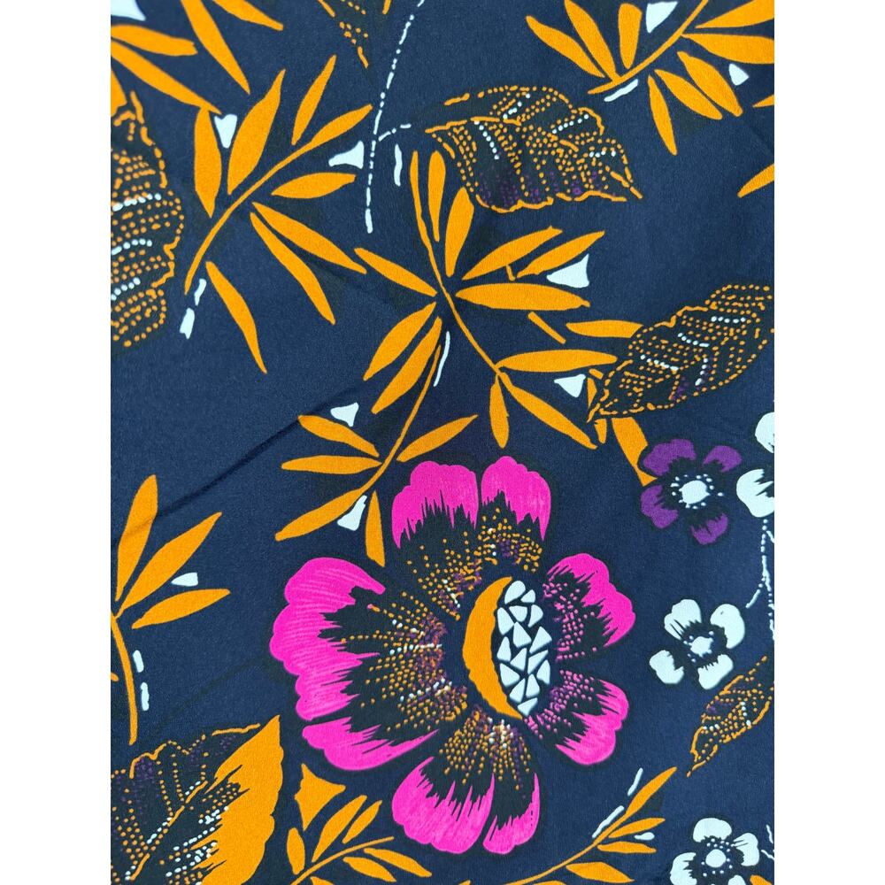 A New Day a.n.d by Andea Blouse Large Floral Sleeveless V-Neck Wrap Top Blue New - Picture 6 of 9